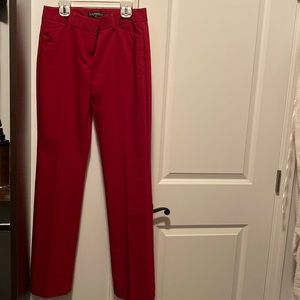 Express brand slacks. Editor style, red and color size 2.